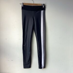 Under Armour Black Leggings with White Side Stripe